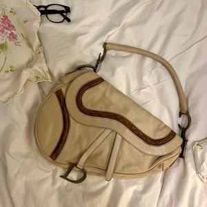 Dior Cream Gaucho Saddle Bag Vintage 2006